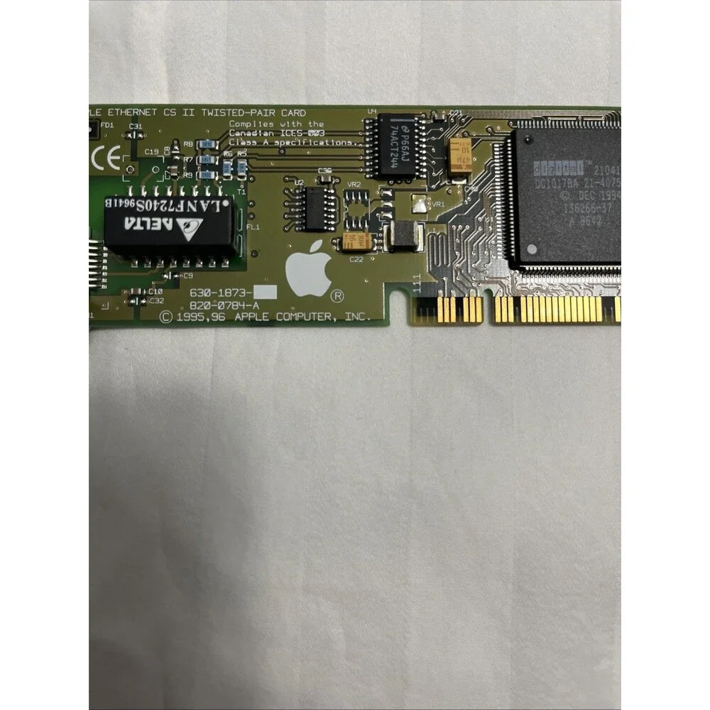 Vintage Apple Ethernet CS II Twisted-Pair Card 820-0784-A Comm Slot II Mac